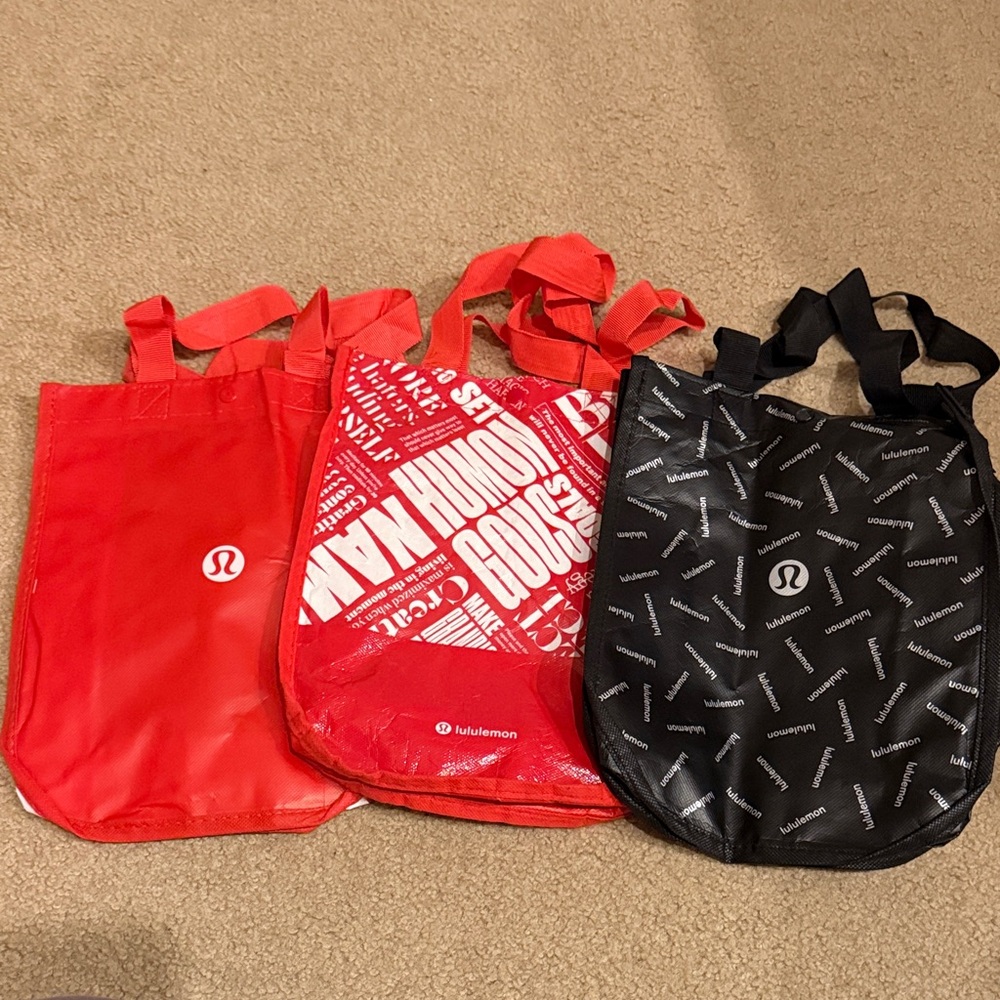 lululemon athletica Red and Black Garment Bags